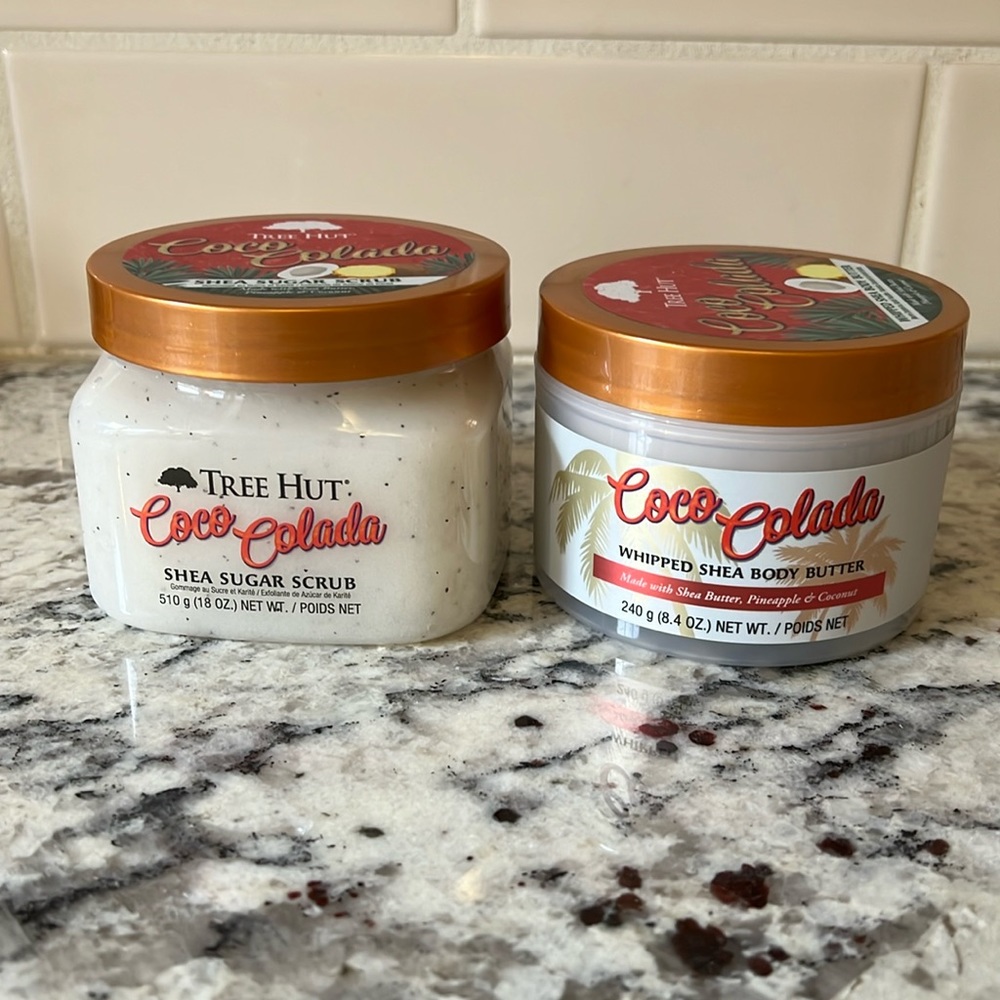 Tree Hut Coco Colada sugar scrub and whipped shea body butter duo